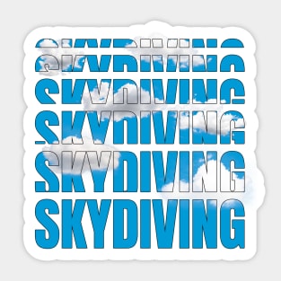 Skydiving in the clouds Sticker